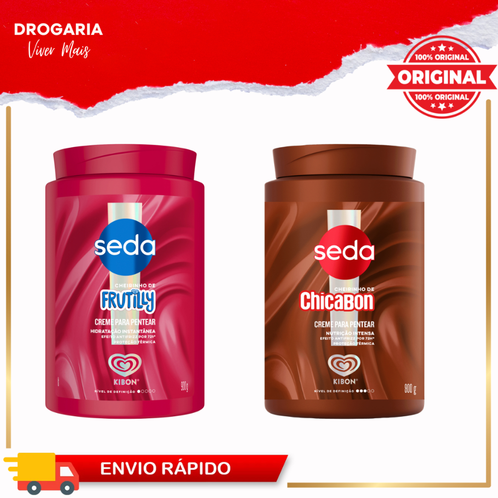 Novo Creme de Pentear Seda 900G Linha Especial Parceria Kibon – Escolha Sua Versão