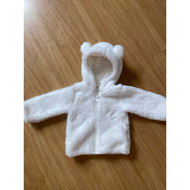 Casaquinho bebê branco