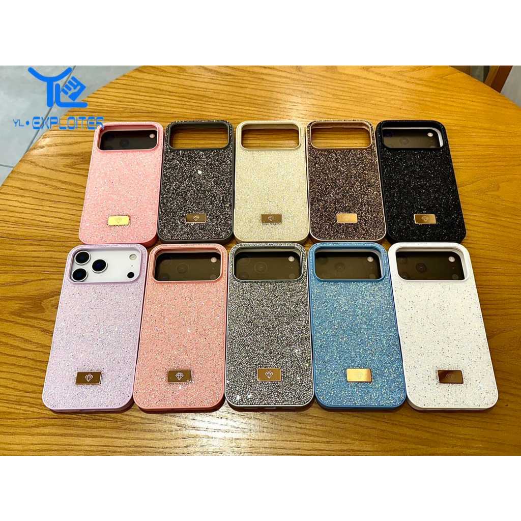 Capa Case Aveludada com Strass Para iPhone 15 15 PRO PROMAX 16 16  PRO PROMAX 17/ AIR 17 PRO E PROMAX( LAD)