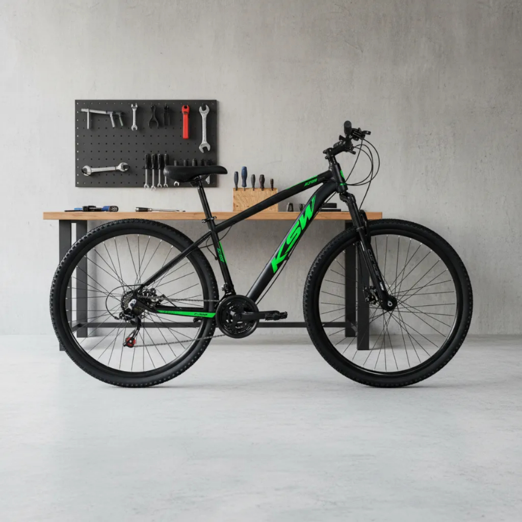 BICICLETA KSW XLT 100 ARO 29 24V FREIO A DISCO VERDE