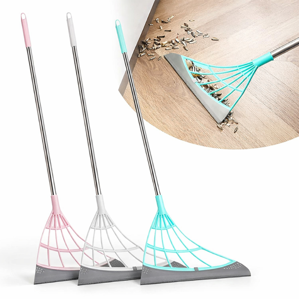 Vassoura Mágica Rodo Tira Pelo Limpa Vidro Cabo Grande 90cm