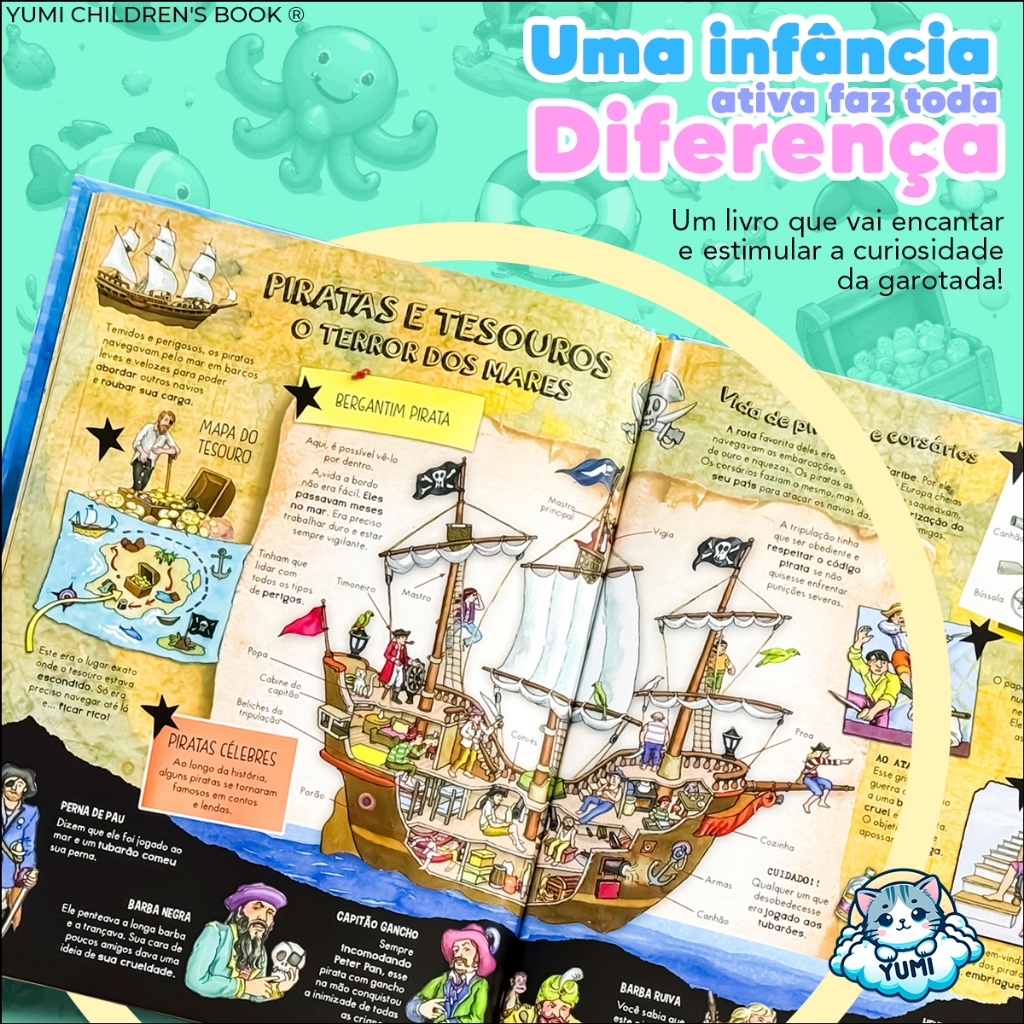 Livro Mares e Oceano | Animais Marinhos Conheça e Aprenda | Capa Dura Livro Educativo · foto 2
