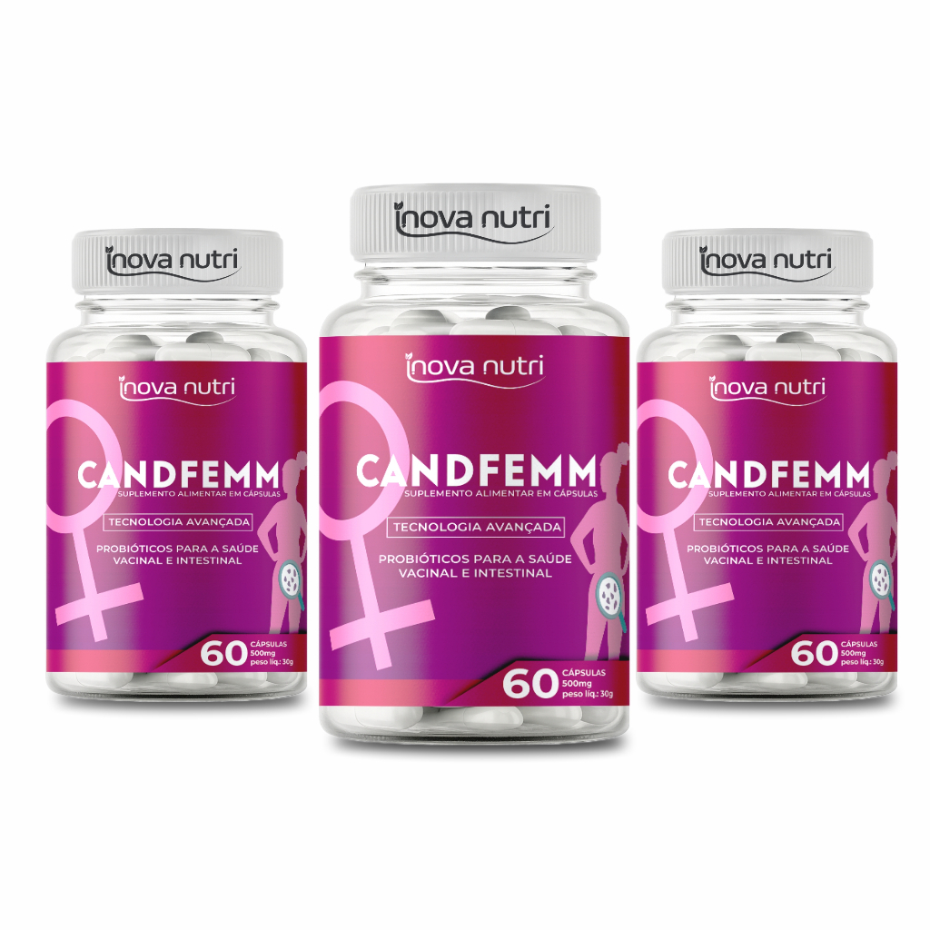 Kit 3x Candfemm 180 Cáps - Três Meses De Uso - Envio Já Chega Rapido - Formula Nova - Loja Oficial
