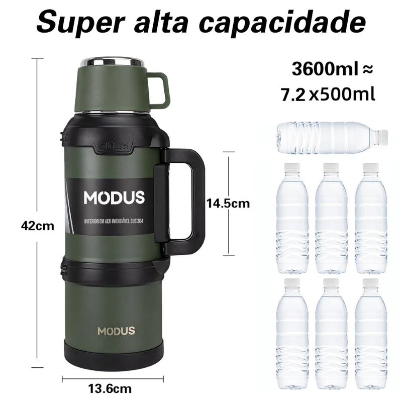 Garrafa Térmica Modus de Inox 3,6 Litros com Isolamento Térmico — foto 7