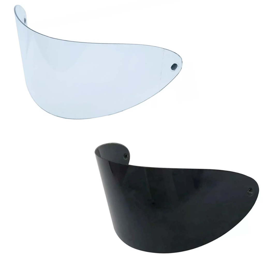 Kit Viseira Capacete Taurus San Marino Transparente Fume 2 Pecas Anti Risco