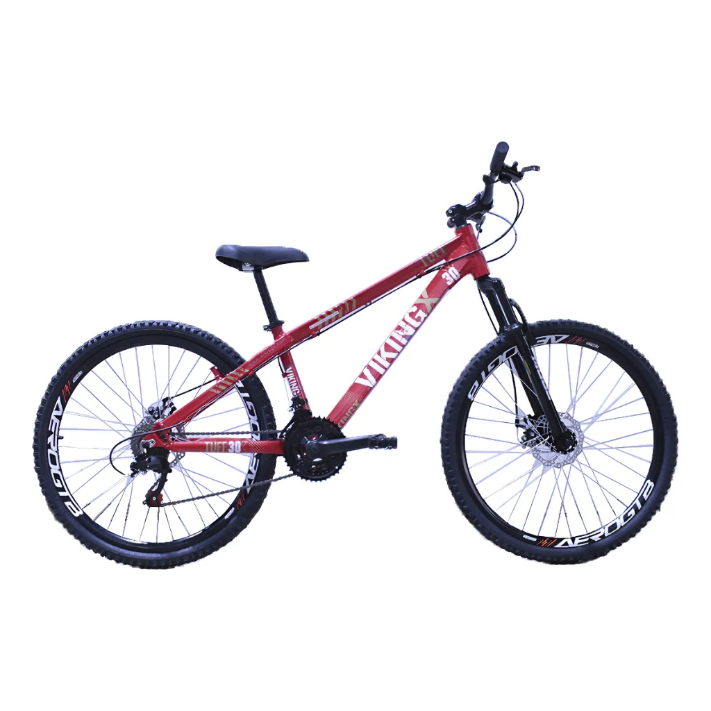 Bicicleta VikingX Tuff25/30 Aro GTB Freio a Disco 21V - Vermelho