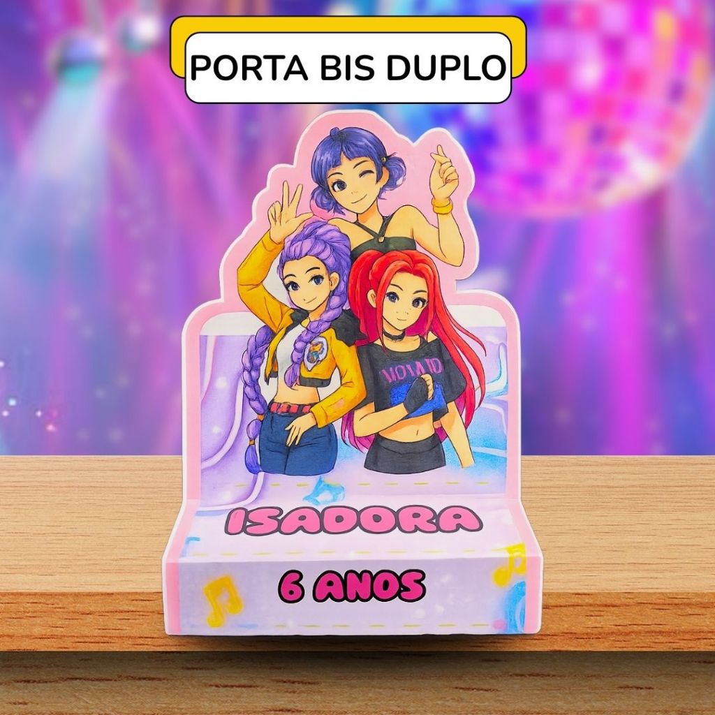20 Porta Bis Duplo Personalizado Guerreiras Do K Pop Lembrancinha Para Festa De Aniversario Menina Menino