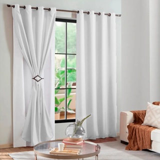 Cortina Blackout Pvc Com Tecido Voil Liso 2,80mx1,80m Corta Luz Sala Quarto em Oferta na Shopee