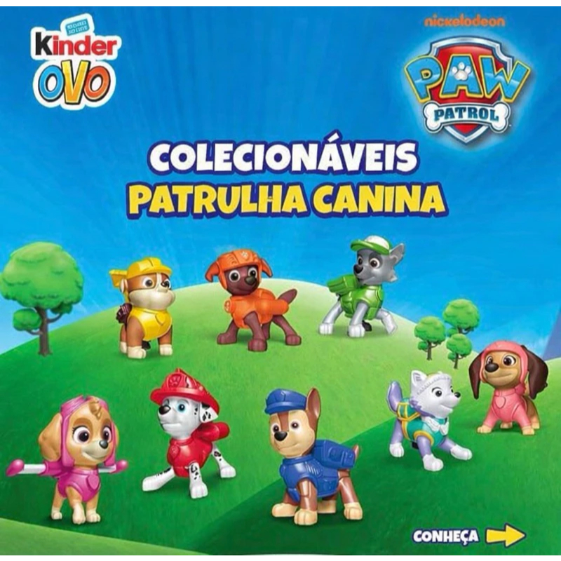 Brinquedo Coleção Patrulha Canina miniatura Kinder Ovo (APENAS O BRINQUEDO)