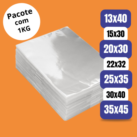 Saco Plástico Transparente Para Embalagem 1kg 0.06mm Saquinho BD Para Presente e Lembrancinha em Oferta na Shopee