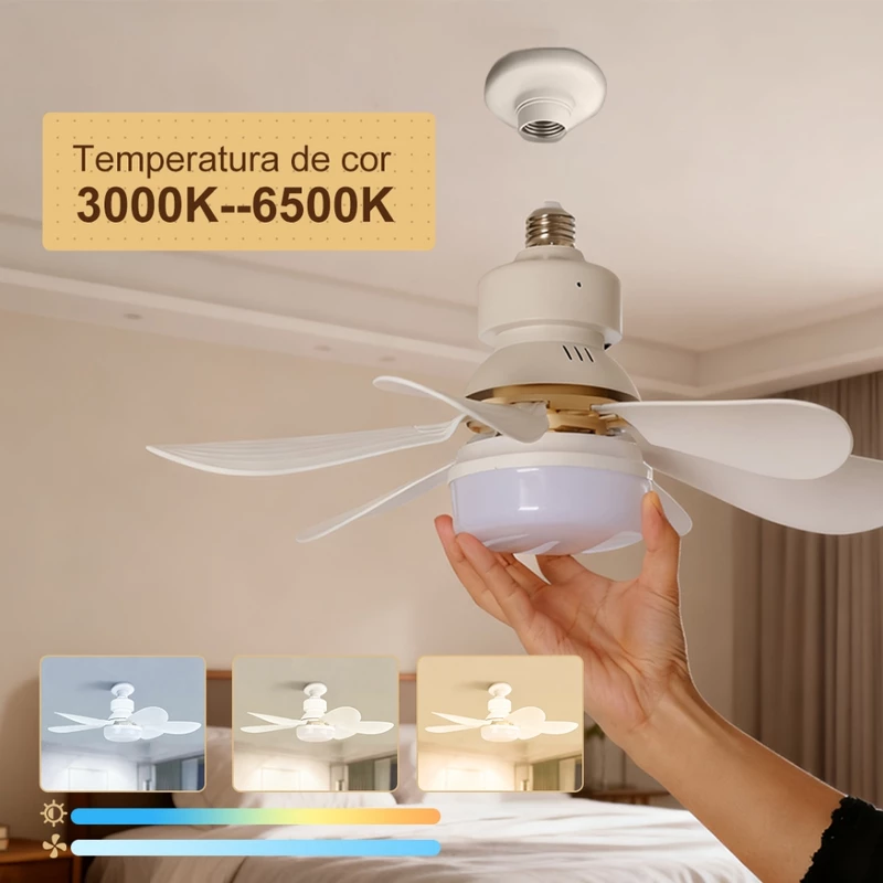Ventilador de Teto LED Silencioso com Controle Remoto — foto 5