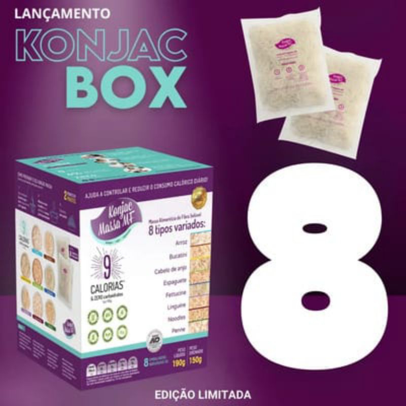 Kit 8 Konjac Box - Macarrão zero Glúten - Massa Para Emagrecimento