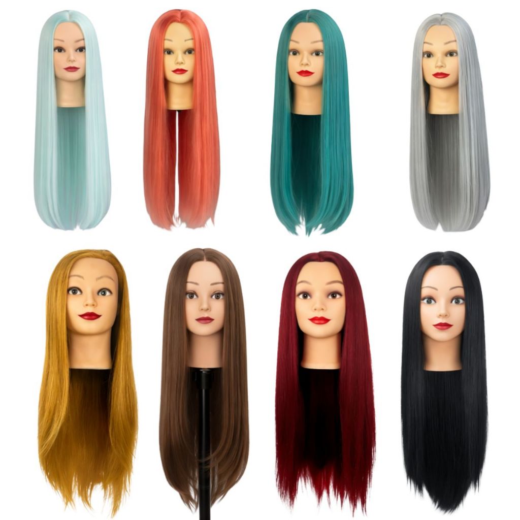 Cabeca De Boneca Para Treino Com Suporte Colorida Organica