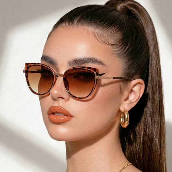 Óculos de Sol Gatinho Animal Print Modelo Estilo Vintage Retrô Clássico Blogueira uv400 Feminino em Oferta na Shopee