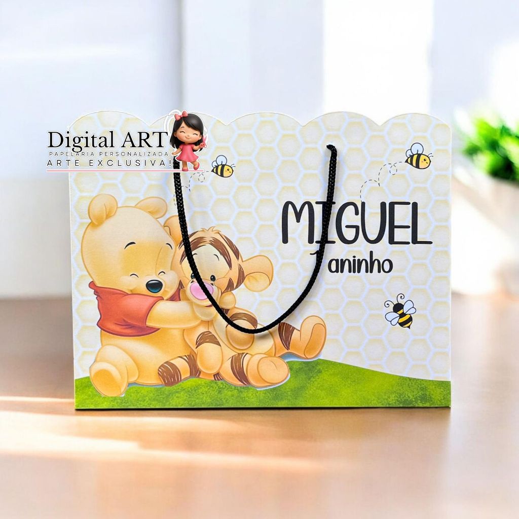 SACOLINHA URSINHO POOH Personalizado | Sacolinha | Lembrancinha | Mimos | Aniversário POOH