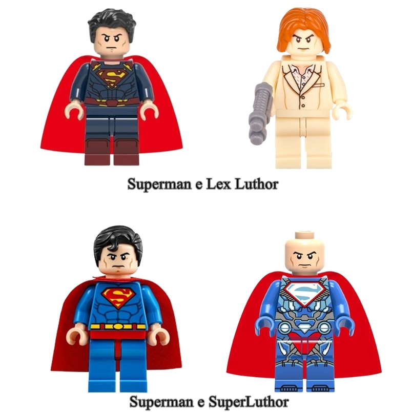 Lex Luthor no justice Rosa Miniatura de coleção Zod Red son Superman