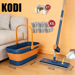 Kit 9 Esfregão Lazy Mop Mãos Livres Limpeza Seco e Molhado com Balde Raspador -S10 em Oferta na Shopee