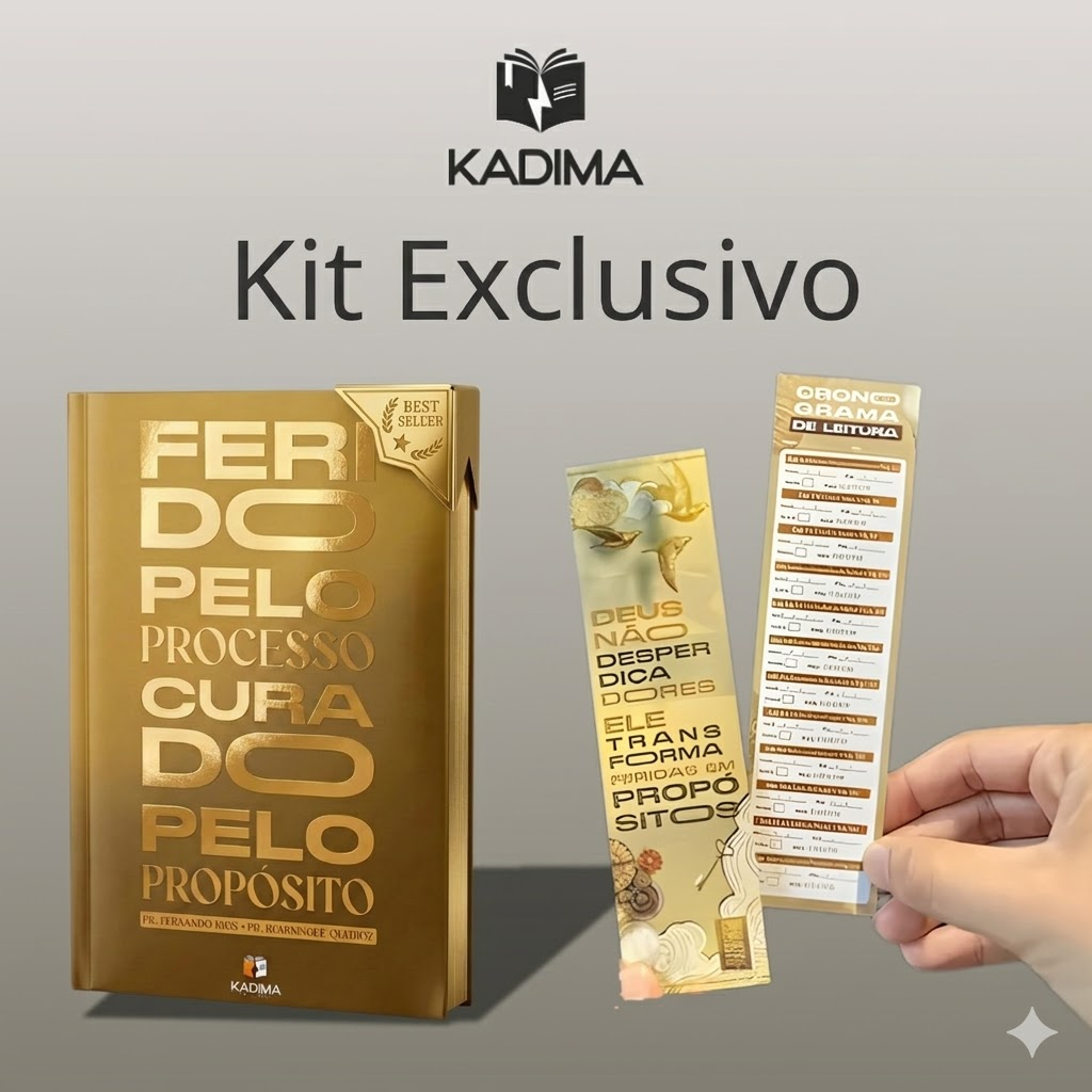 Kit Propósito: Ferido Pelo Processo Curado Pelo Propósito + 3 Marca Páginas - BESTSELLER em Oferta na Shopee