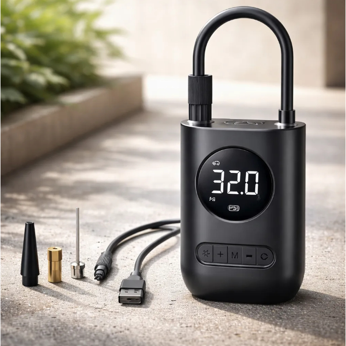 Mini Compressor De Ar Inflador Portátil Carro Moto Bicicleta Bomba Pneu Digital Sem Fio Emergencia em Oferta na Shopee