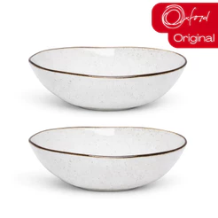 Kit 2 Saladeiras Bowl 1,6L Para Servir Ryo Maresia Areia Oxford Porcelanas