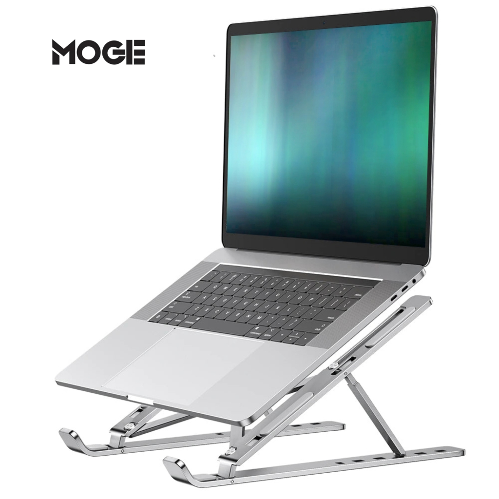 Suporte Dobrável Slim para Notebook e MacBook | Ajustável Alumínio 11" a 17" Antiderrapante
