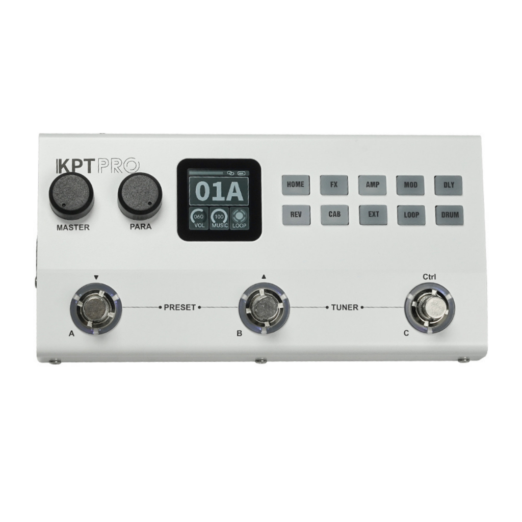 Pedaleira Para Guitarra Efeitos Yuimer Kpt Pro Tela LCD 3 Polegadas Colorida Com Bateria Recarregável 120 Presets
