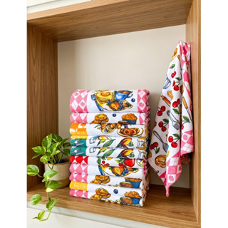 Kit Com 10 Panos de Prato Atoalhados Estampados 40x60cm em Oferta na Shopee