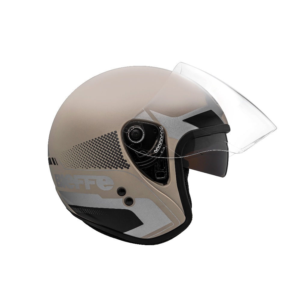 Capacete Moto Aberto Marca Bieffe - Allegro Extent Desert Fosco c/ Prata