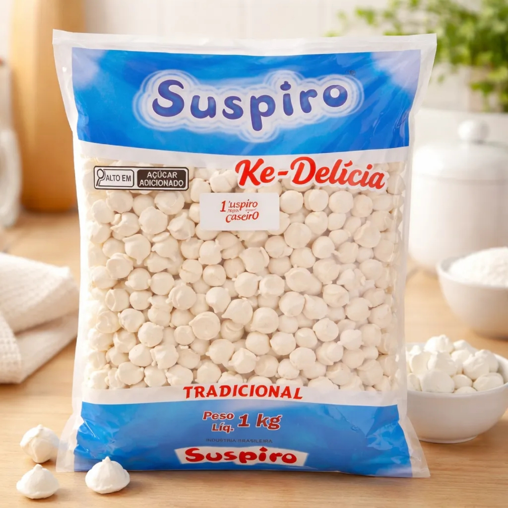 Suspiro Mini Tradicional 1kg Merengue P/ Sobremesa Lembrancinhas Festas em torno de 600 unidades