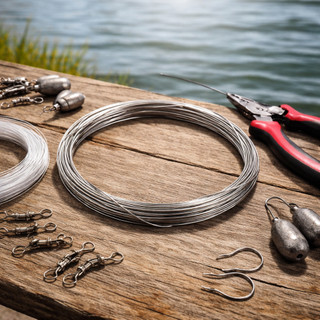Fio de Aço Duro 10m Kit 2 un Pesca Castor Empate Pesqueiro Encastoar Mar Dourado Piranha Traira Pacu Molinete