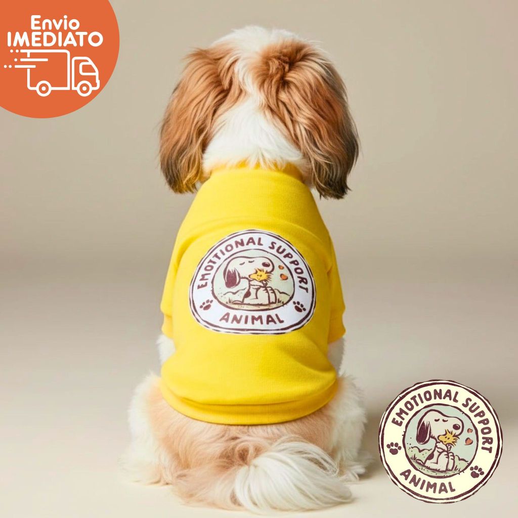 Casaco moletom pet estampado fino Snoopy Animal Suporte cachorro verão Shitzu Pincher roupa fofa em Oferta na Shopee