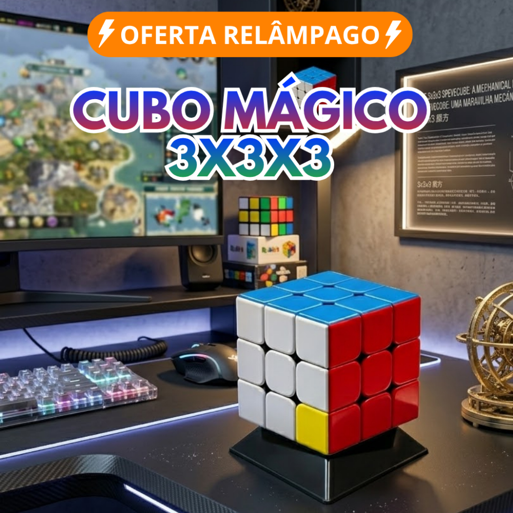 Cubo Magico Anti Stress 3x3x3 Speed Interativo Profissional