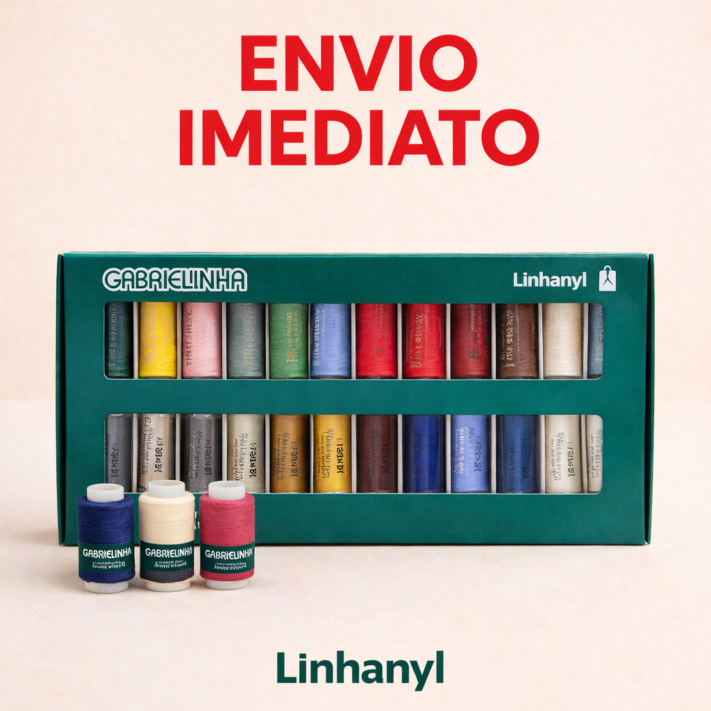 Kit Linha Gabrielinha Linhanyl SORTIDA Costura Estojo - 48 UNDIDADES