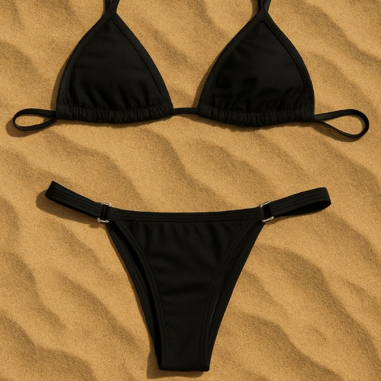 Biquíni Feminino Marquinha de Fita Fio Dental Cortininha Verão