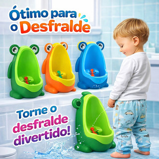 Penico Mictório Infantil Sapinho Para Meninos Desfralde Com Ventosa Parede Todas as Cores