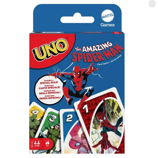 Jogo De Cartas Uno Marvel Spider Man Mattel Homem Aranha