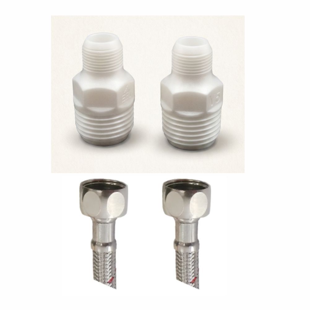 Adaptador Torneira monocomando Importado ABS M14 x1/2" - 2 peças