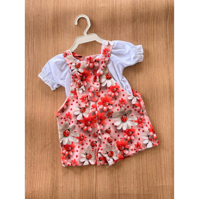 Conjunto para Bebê Menina/ Jardineira com Camisa/ Princesinha/ Roupa para Bebê de 6 a 12 meses em Oferta na Shopee