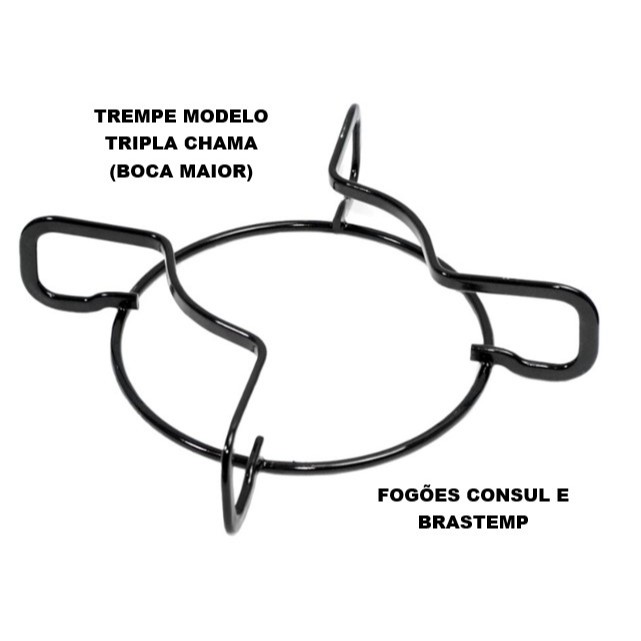 Grelha - trempe da boca maior / tripla chama cooktop consul e brastemp