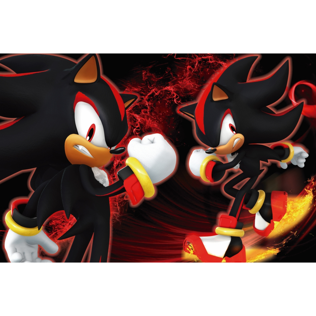 Painel Festa Infantil Shadow Sonic Decoração Variação Medidas