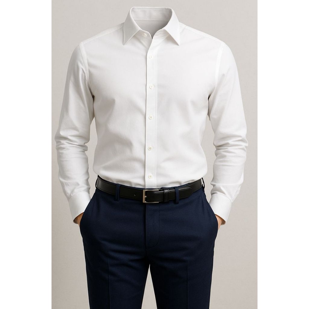 Kit Social  Masculino Completo Camisa Social mais calca social + Cinto Elegante Slim Fit  Roupa Masculina Formal