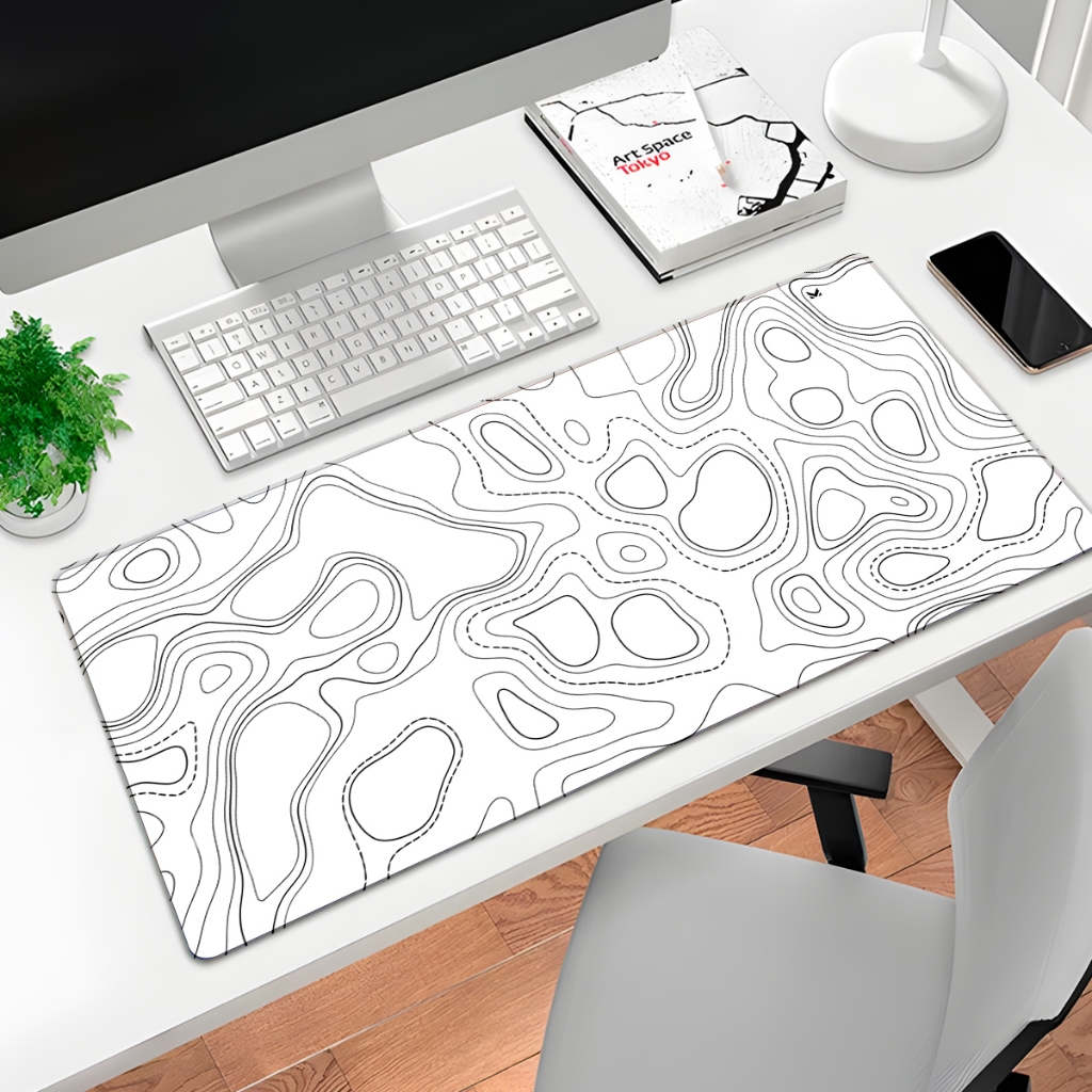 Mouse Pad Gamer Abstrato Marca Muleka Borda Costurada Diversas cores e Tamanhos
