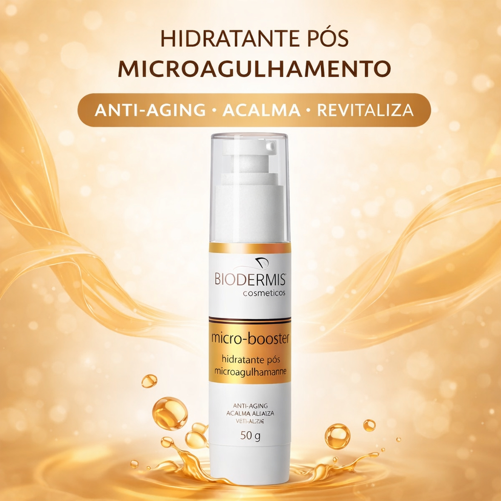 Creme Pós Microagulhamento Micro-Booster 50g Revitalizante Cicatrizante Anti-Aging Estimula Colágeno Biodermis