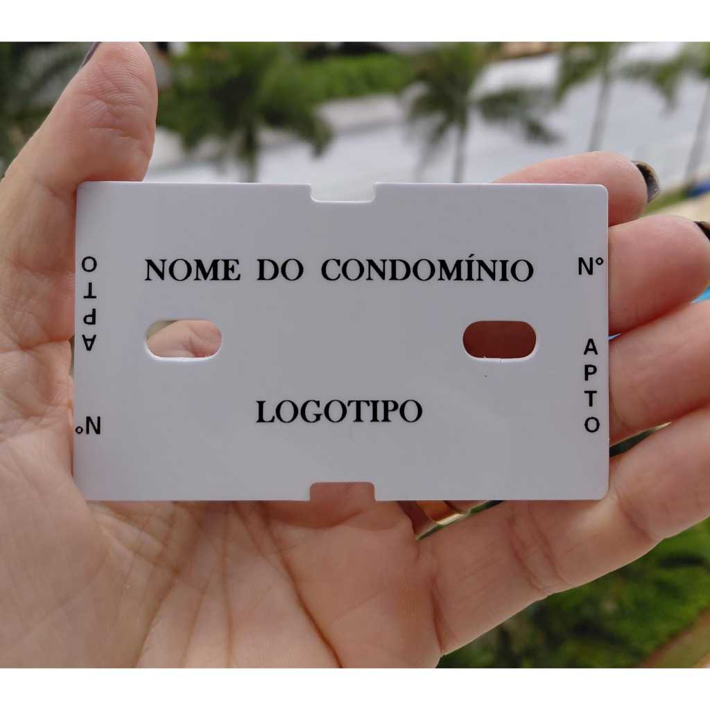 5 CARTÕES DE TRAVA PARA CARRINHO DE CONDOMÍNIO PERSONALIZADO