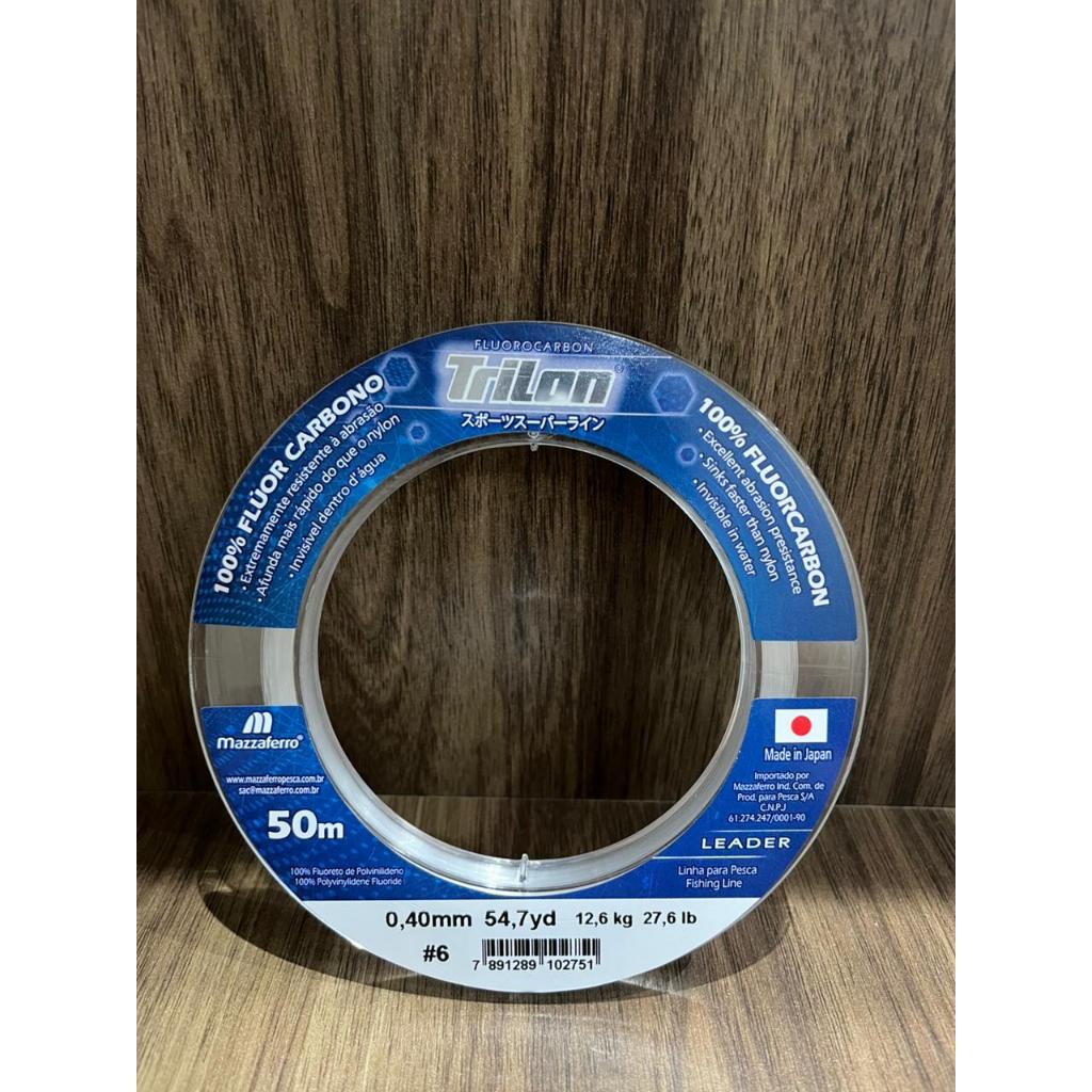 Linha Leader Fluorcarbono 50m Alta Resistência Invisível Água Pesca