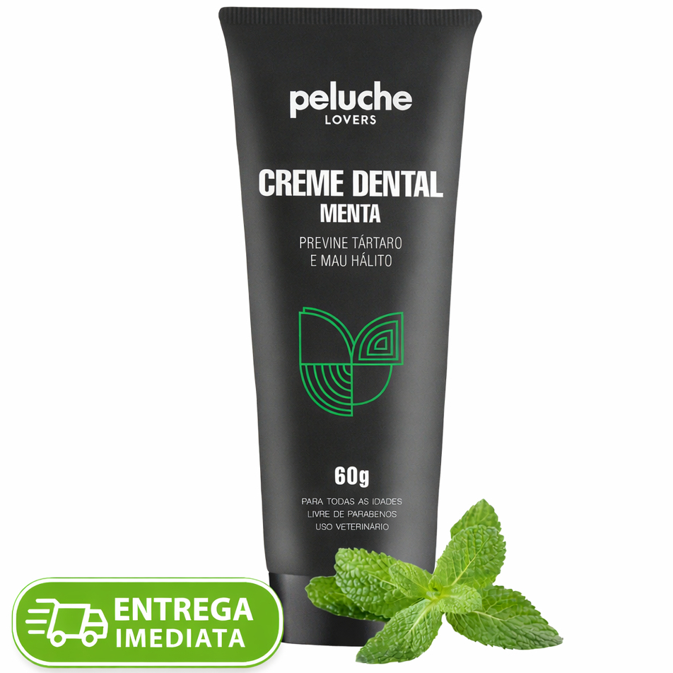 Peluche Creme Dental Premium Limpeza Profunda Hálito Refrescante para seu Pet 60g