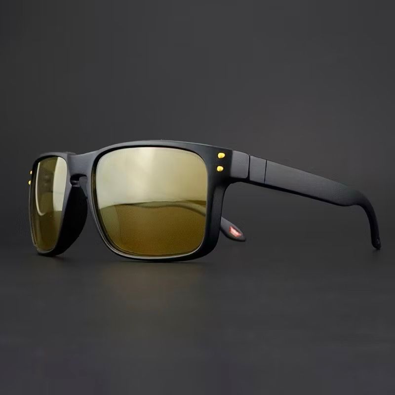 Óculos De Sol HOL Famoso Polarizada Proteção Uv 400 Preto Lente Dourado