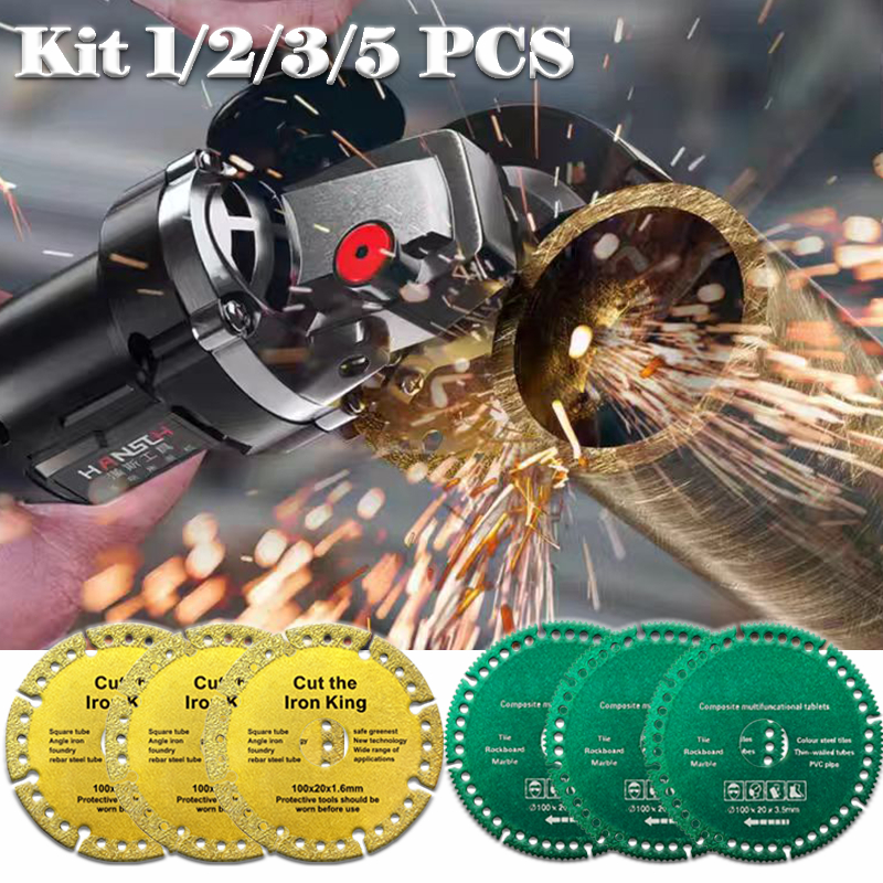 Disco Corta Tudo Diamantado Madeira Cerâmica Pvc aço kit 1/2/3/5 pcs