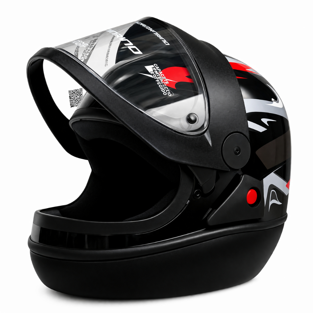 Capacete para Moto Integral San Marino Gráfic Preto Brilho