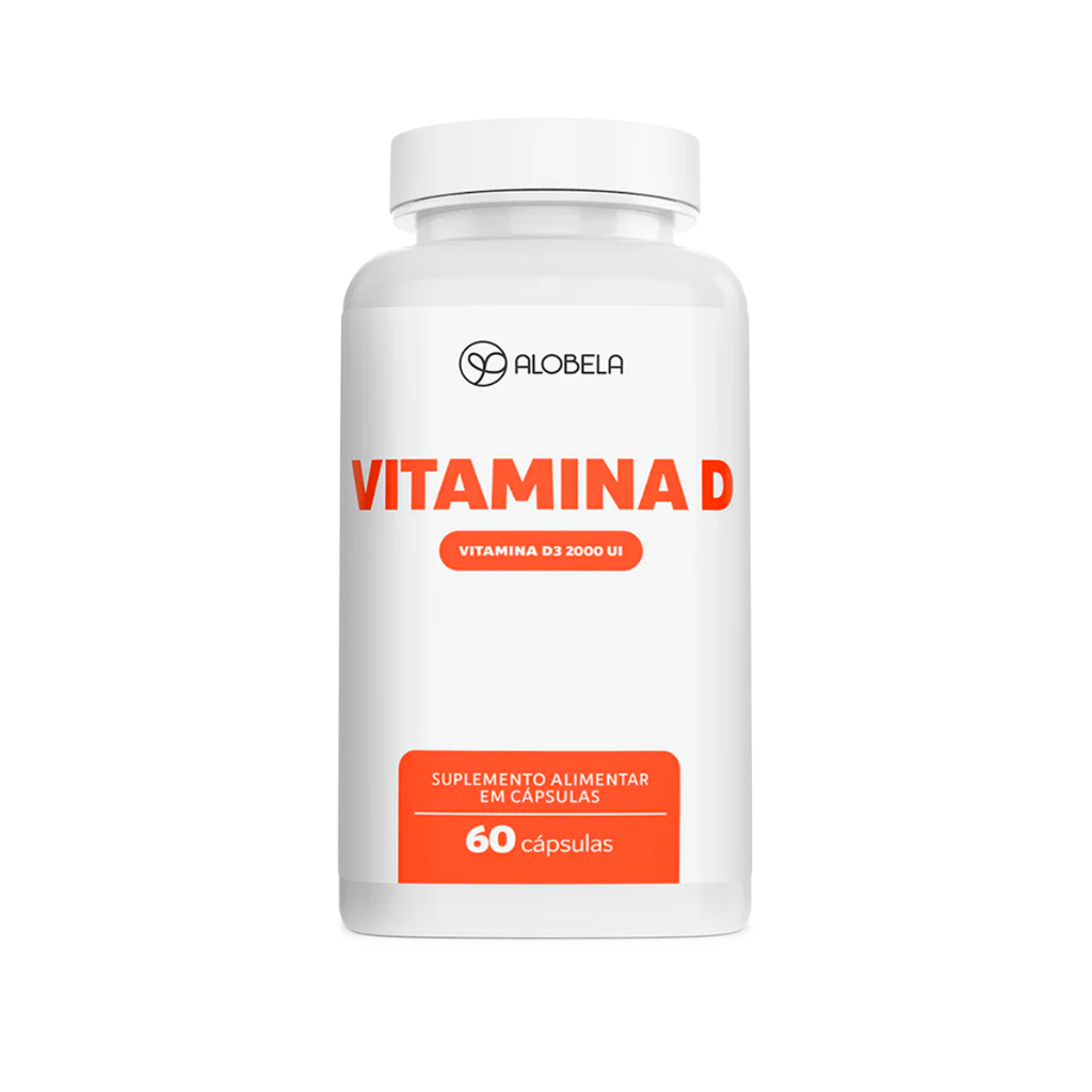 Vitamina D Alobela 60 cápsulas – 60 doses, suporte à imunidade, ossos e músculos